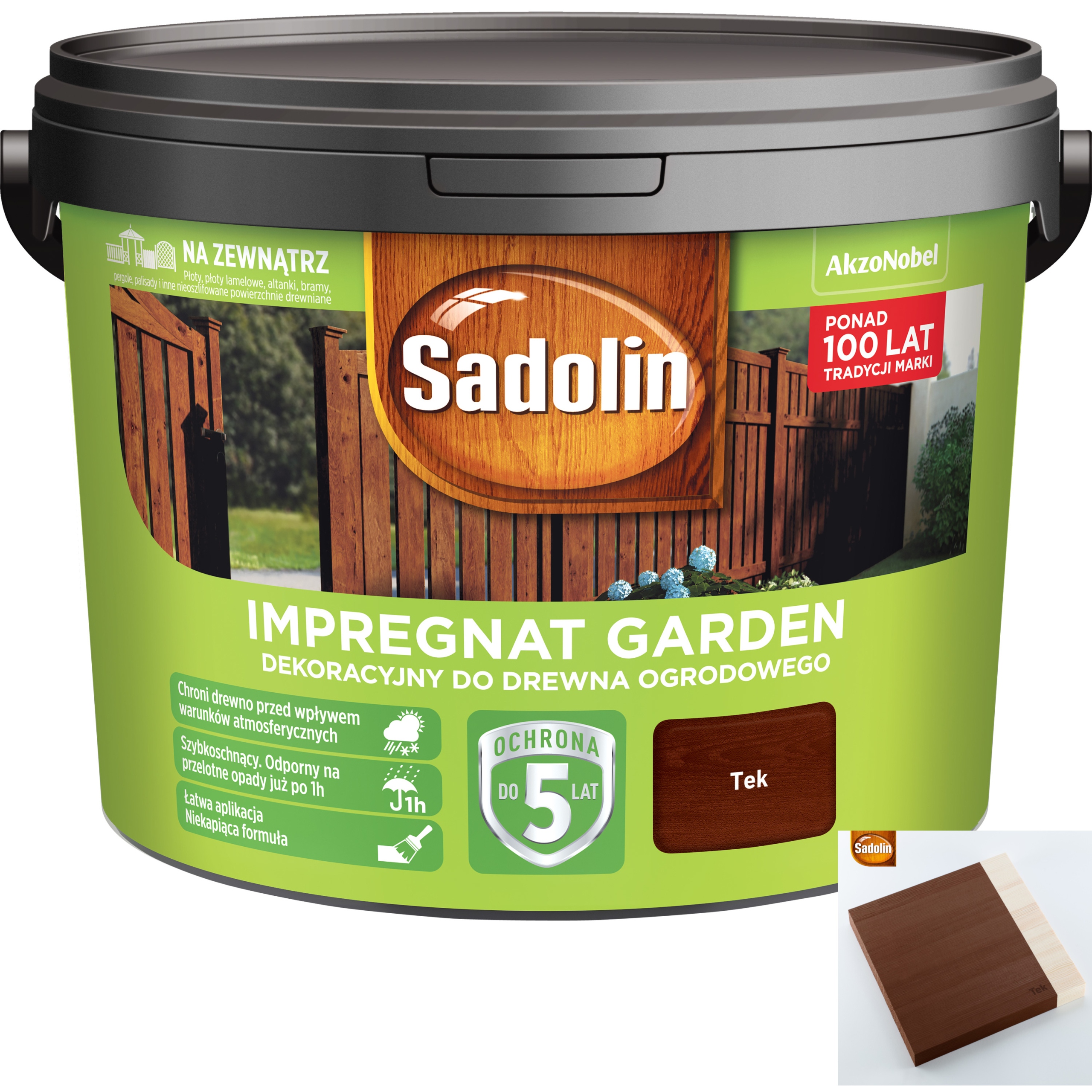 Impregnat Do Drewna Ogrodowego Sadolin Garden do 5 lat ochrony Tek 9L