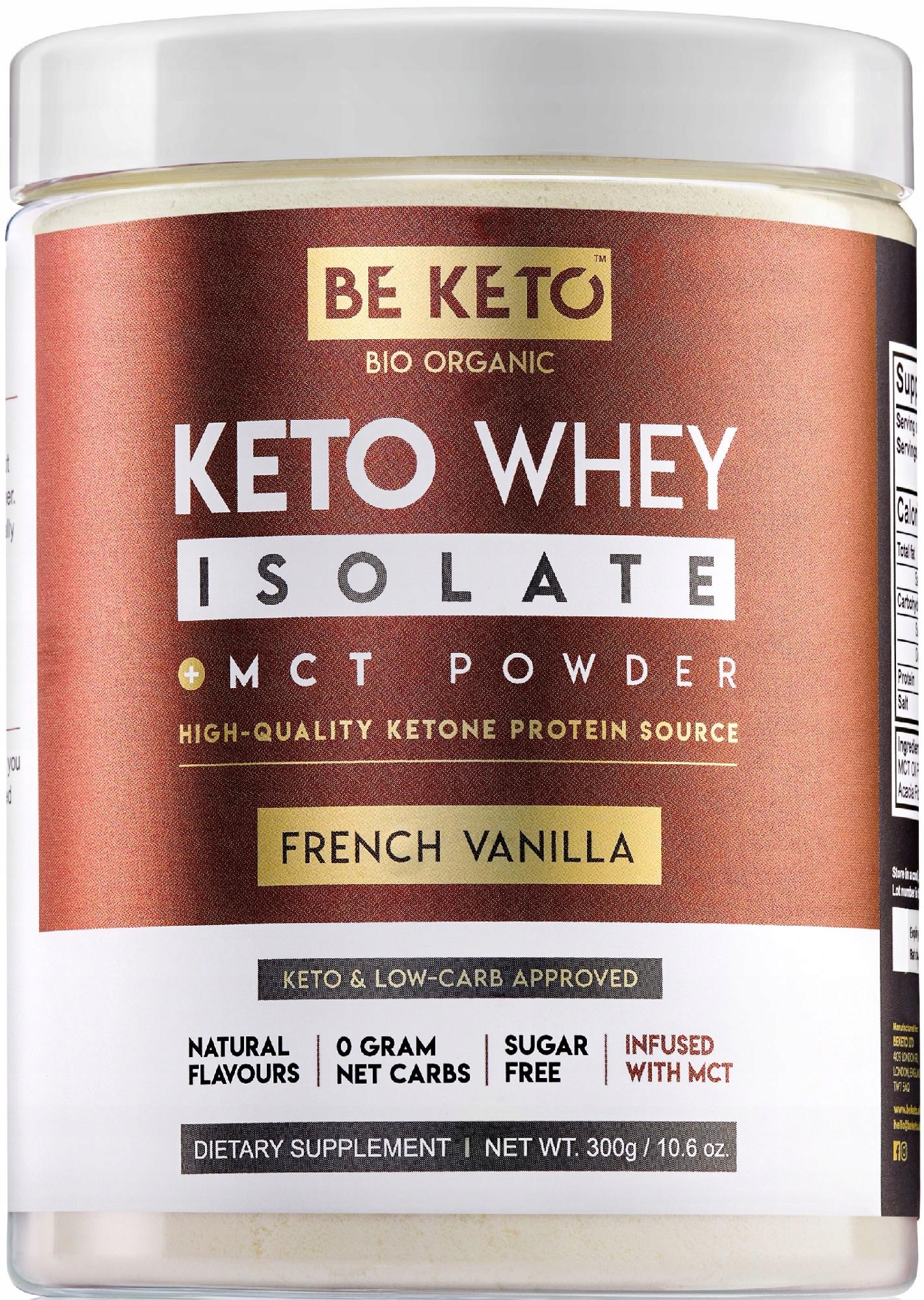 Keto Proteinový Izolát s Mct – Francouzská Vanilka 300 g BeKeto