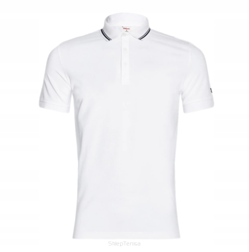 Koszulka tenisowa Wilson Team Pique Polo biała M