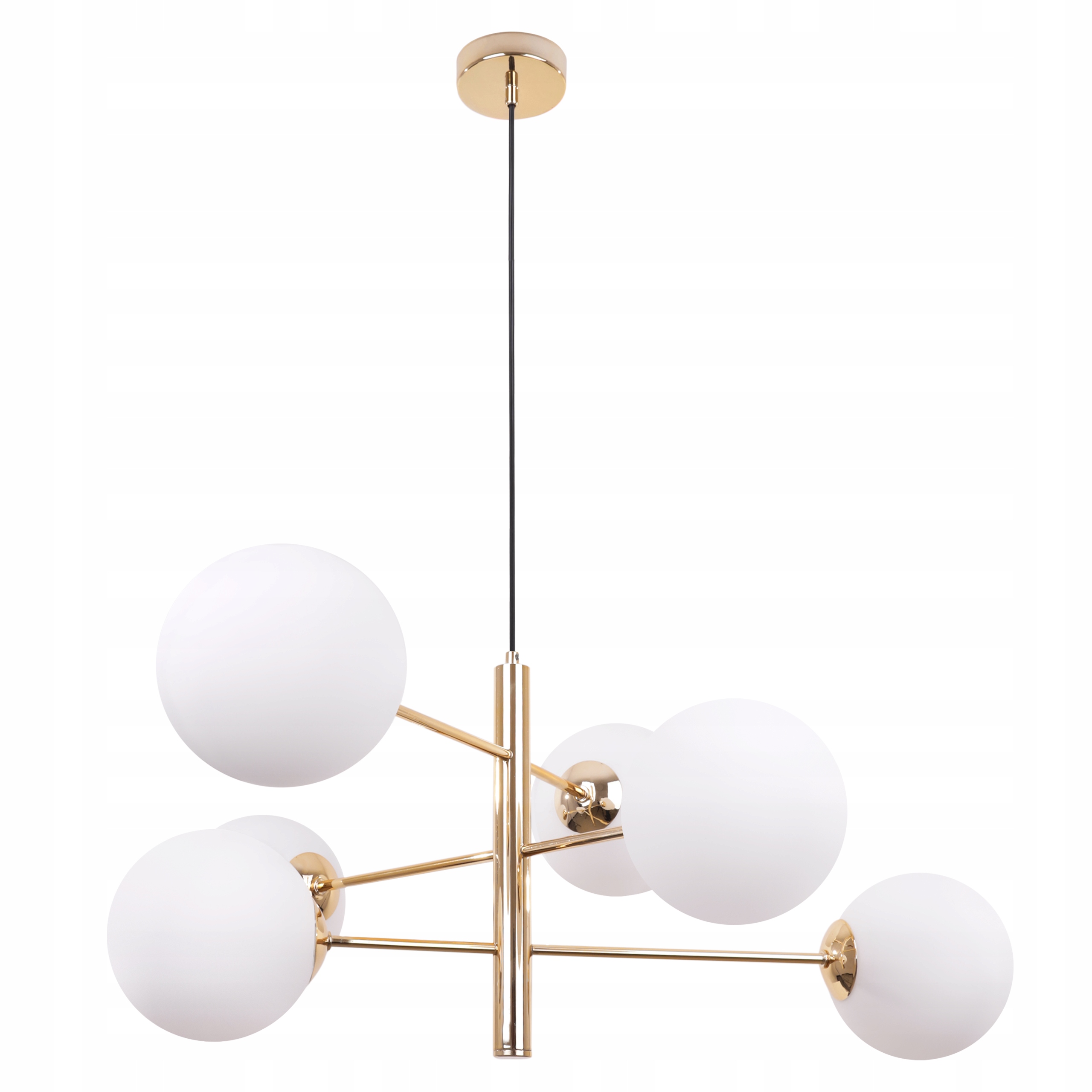 Závesná Stropná Lampa Luster Zlatá Glamour Loft Do Spálne Guľky