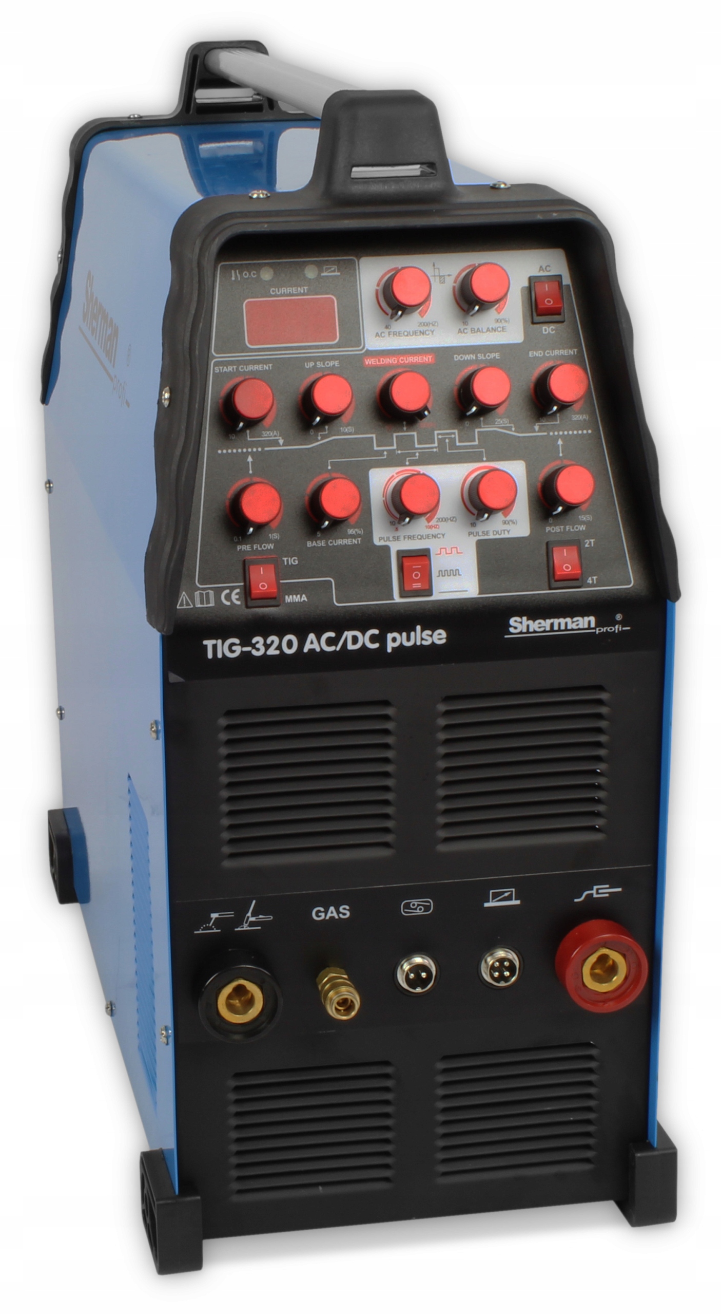 Zestaw Spawarka Sherman TIG 320 PULS AC/DC ALU Model TIG 320 AC/DC