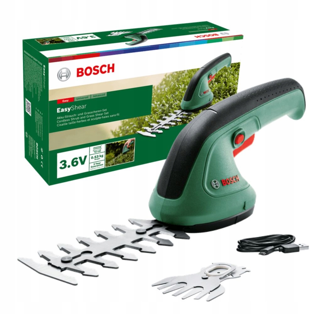 Akumulátorové Nůžky Na Trávy A Keře Bosch Easyshear 1.5 Ah Usb