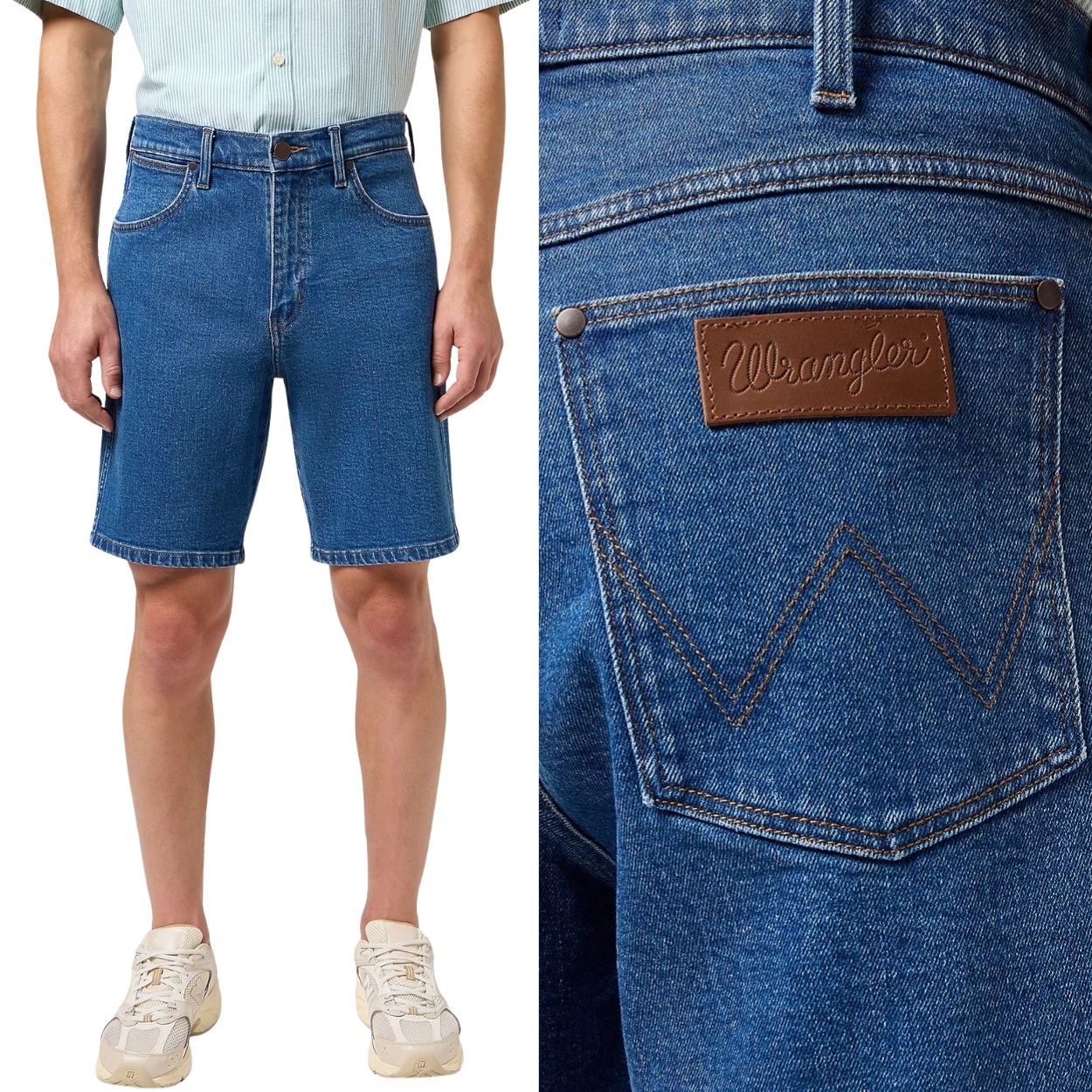 Wrangler Frontier Short Rock Bed volné krátké kraťasy džínové šortky W30