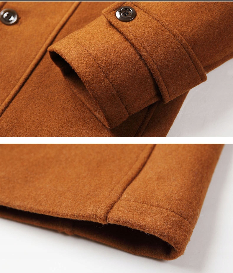 CIEPŁY MĘSKI PŁASZCZ KLASYCZNY ZIMOWY MODA TRENCZ Długość do połowy łydki