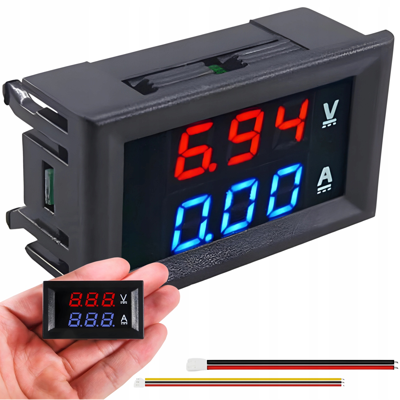 WOLTOMIERZ AMPEROMIERZ MODUŁ PANELOWY 2w1 MIERNIK NAPIĘCIA AMPER 100V 10A