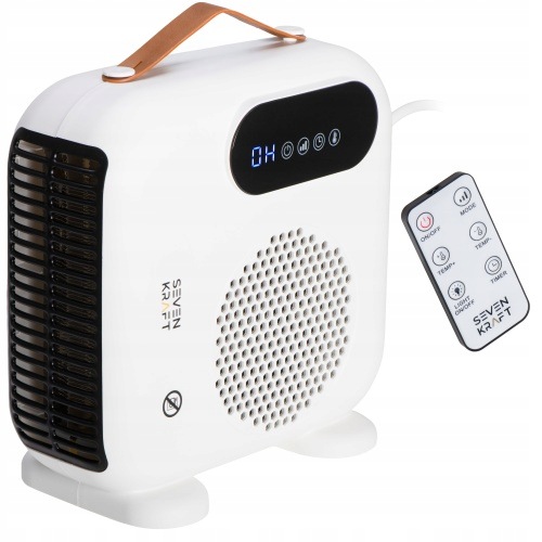Termowentylator Farelka Grzejnik Energooszczędny Pilot Led Timer 2000W
