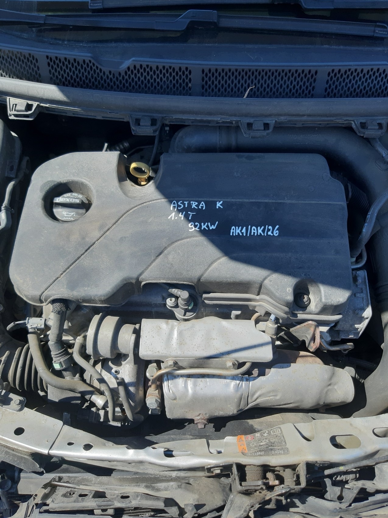 engine complete OPEL ASTRA K 1.4 TURBO D14XFL LE2 HA9 92KW