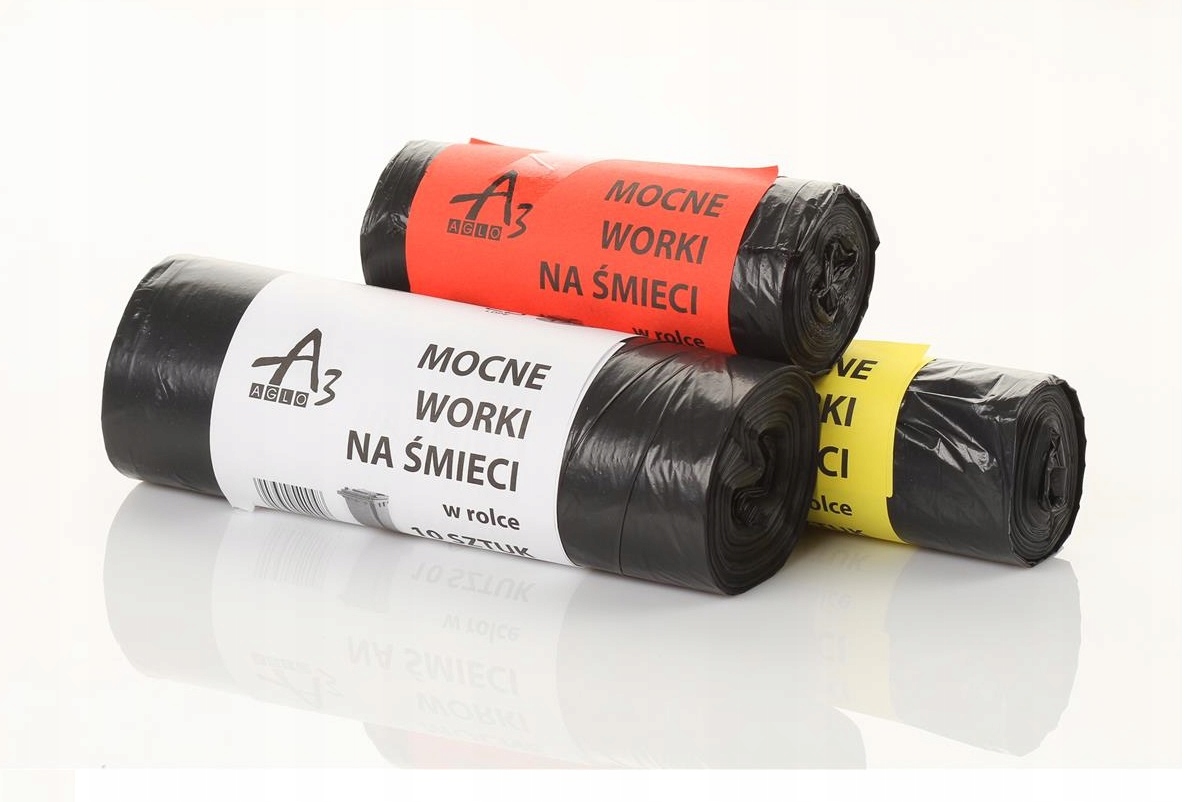 MOCNE WORKI NA ŚMIECI 60L - 10 SZT. CZARNE EAN (GTIN) 5905605000484