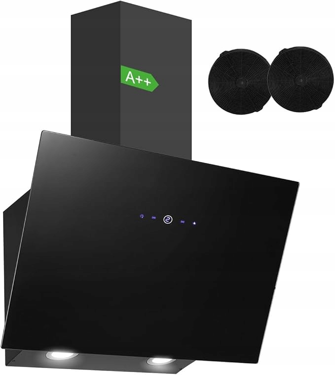 Sndoas Okap kuchenny 60 cm, klasa A++ 700 m³ 9 poz regulacji dotykowy cichy