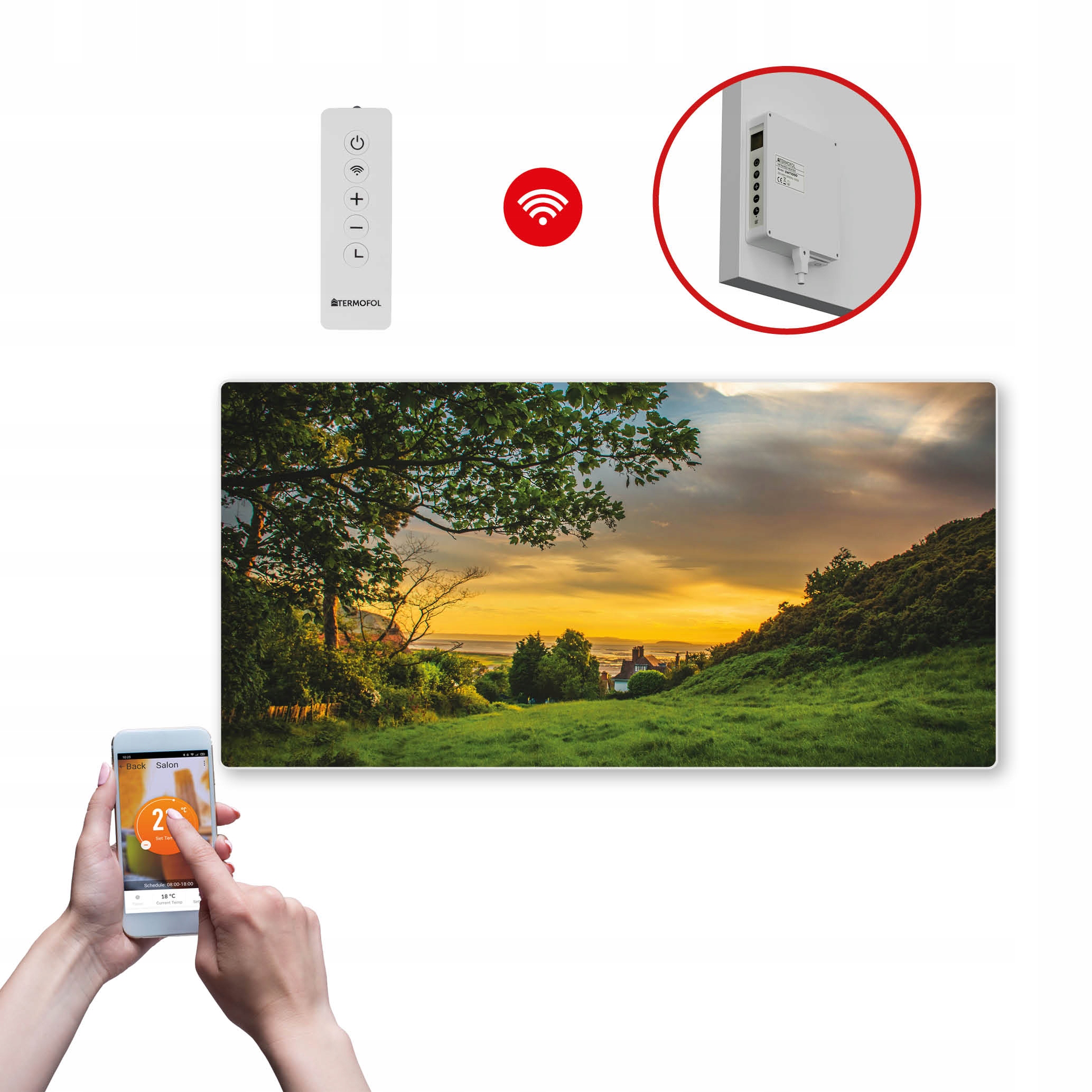 

Grzejnik na podczerwień obraz 700W 120x60cm WiFi