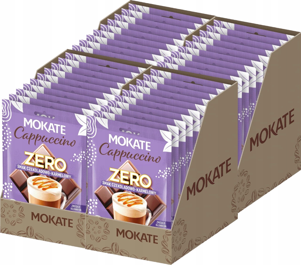 Napój Kawowy Kawa Cappuccino Mokate Czekolada i Karmel 20g Zero Cukru x40