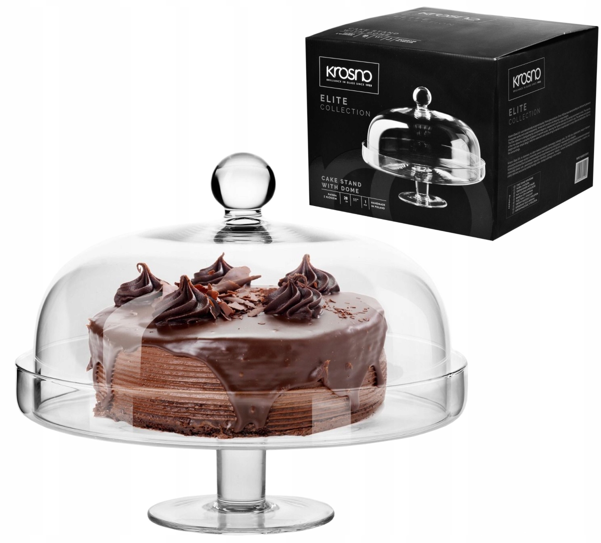 

Patera Z Kloszem Elite Krosno 28cm Tort Ciasto