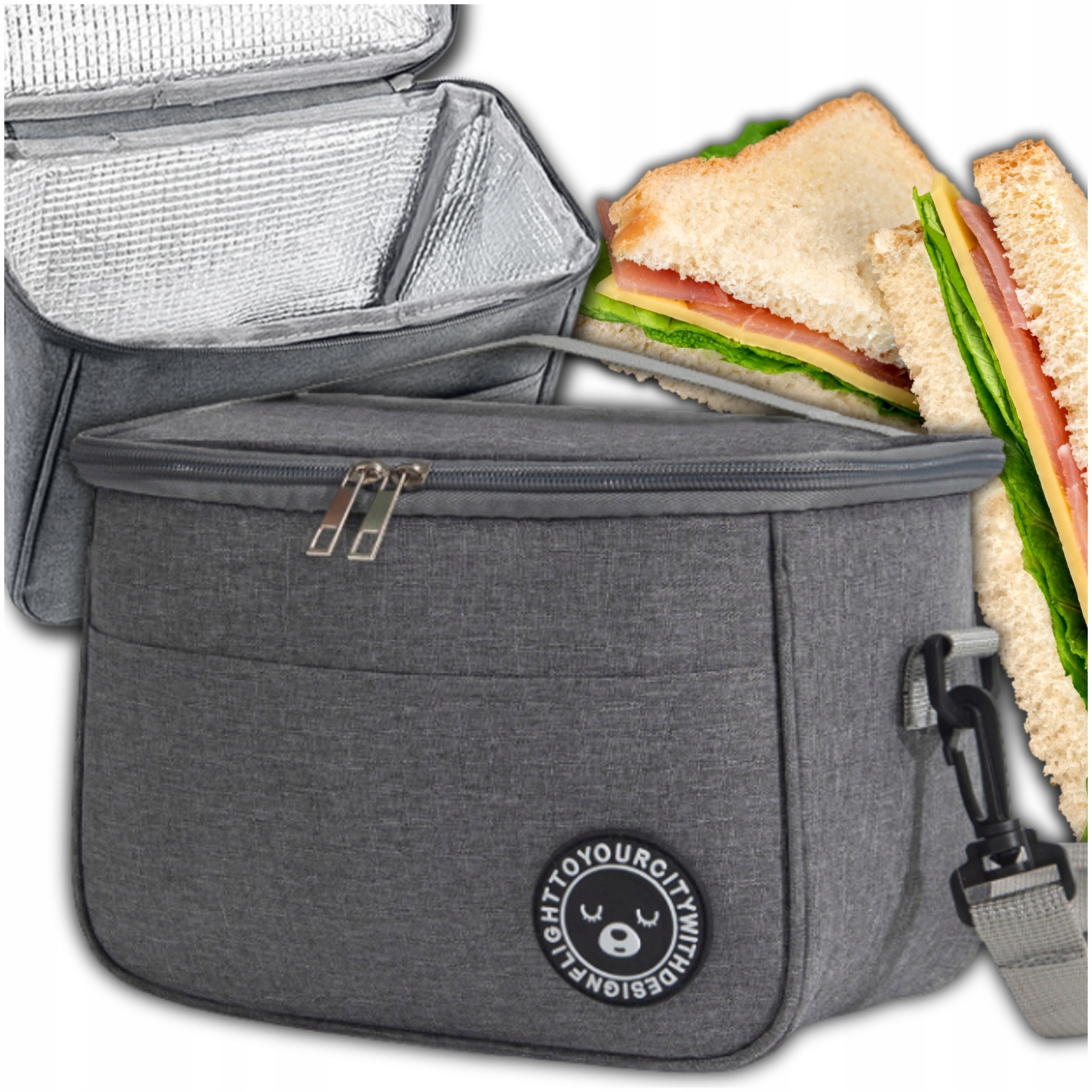 Torba Lunch Box Duża Termiczna Jedzenie Izolacyjna Piknik Plażę Śniadanie