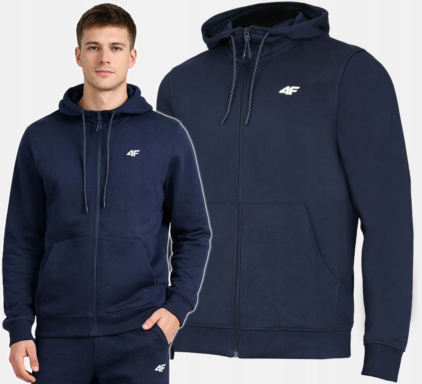Pánská Mikina 4F Sportovní Bavlněná Na Každodenní Nošení S Kapucí M2550 M