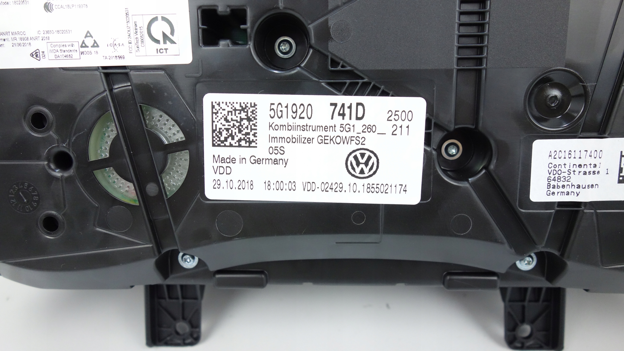 VW GOLF VII 5G 2012- dials dials 80030KM 5G1920741D