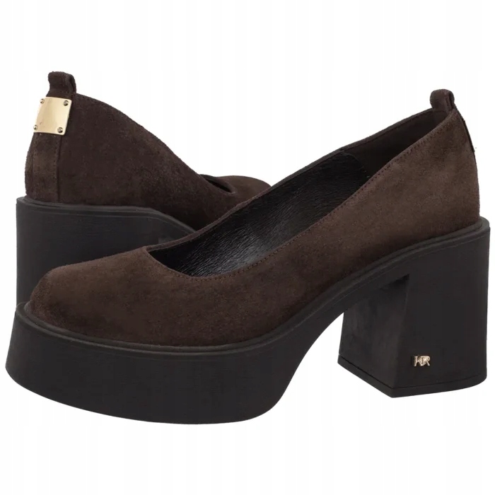 Dámské kožené lodičky Karino Hnědé 5996/015-P Brown