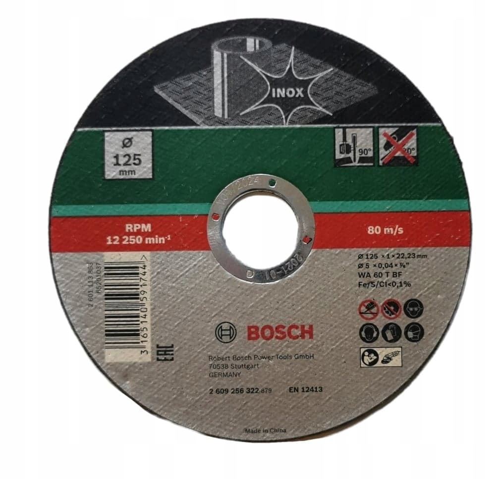 

Bosch Tarcza tnąca prosta 125x1,0x22,23mm Inox