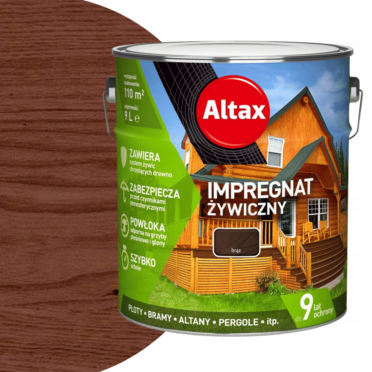 Altax Impregnat Żywiczny 9L Brąz