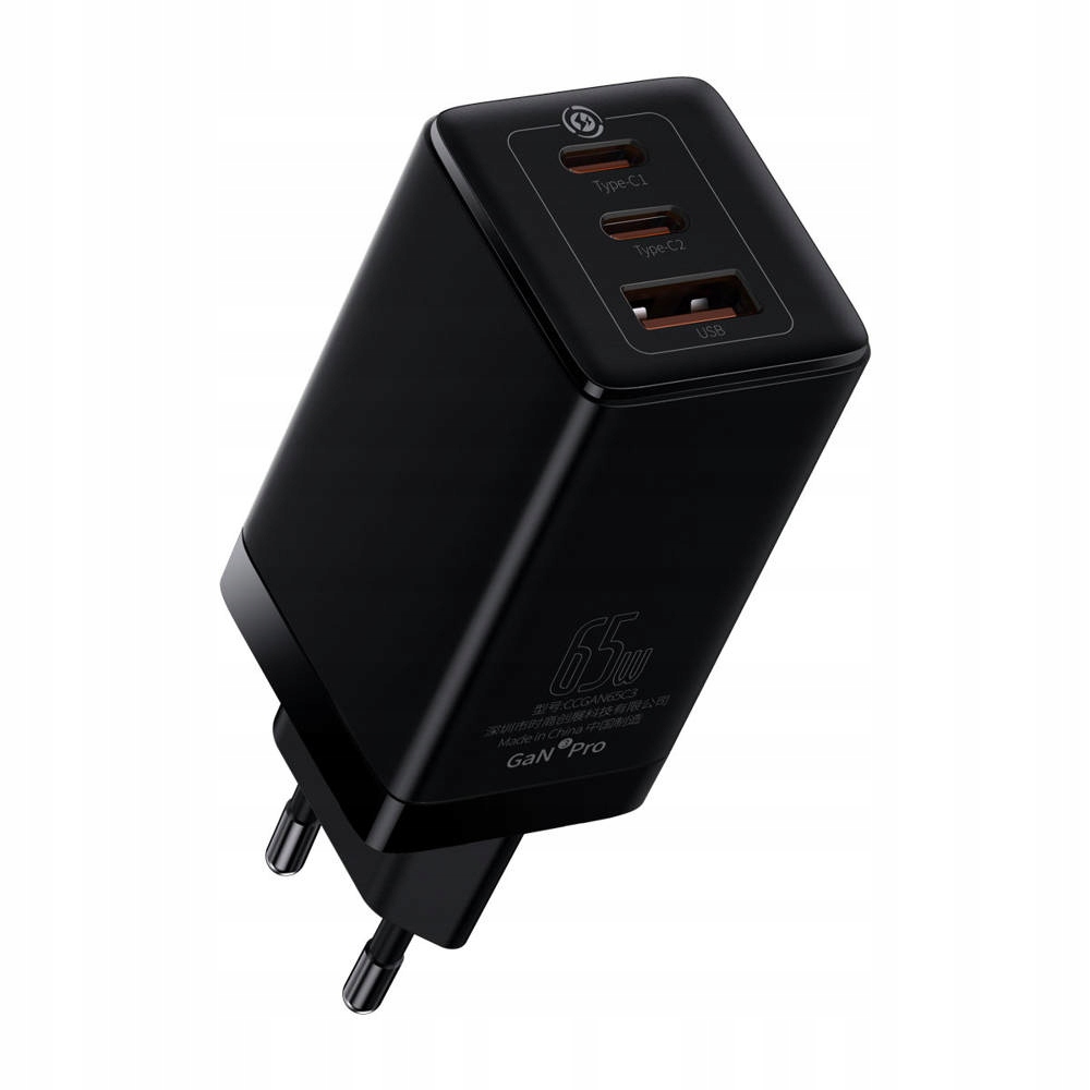 Baseus ładowarka sieciowa GaN3 Pro 2xUSB-C/USB 65W Stan opakowania oryginalne