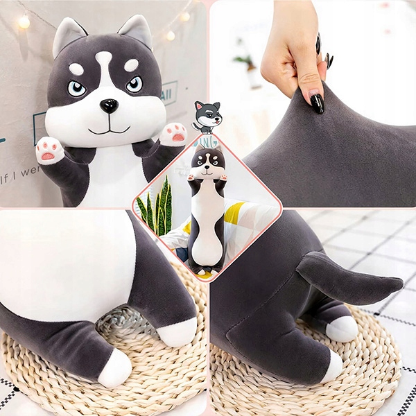 DŁUGI PIES PODUSZKA MASKOTKA PLUSZOWA HUSKY 70 CM EAN (GTIN) 6960555278597