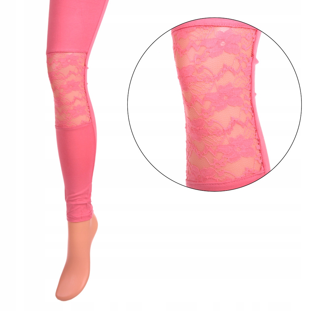

Bawełniane Legginsy Koralowe Koronkowe 146-152cm
