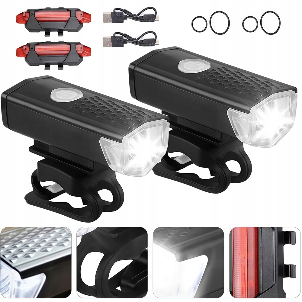 LAMPY ROWEROWE PRZÓD TYŁ LED DLA DOROSŁYCH I DZIECI