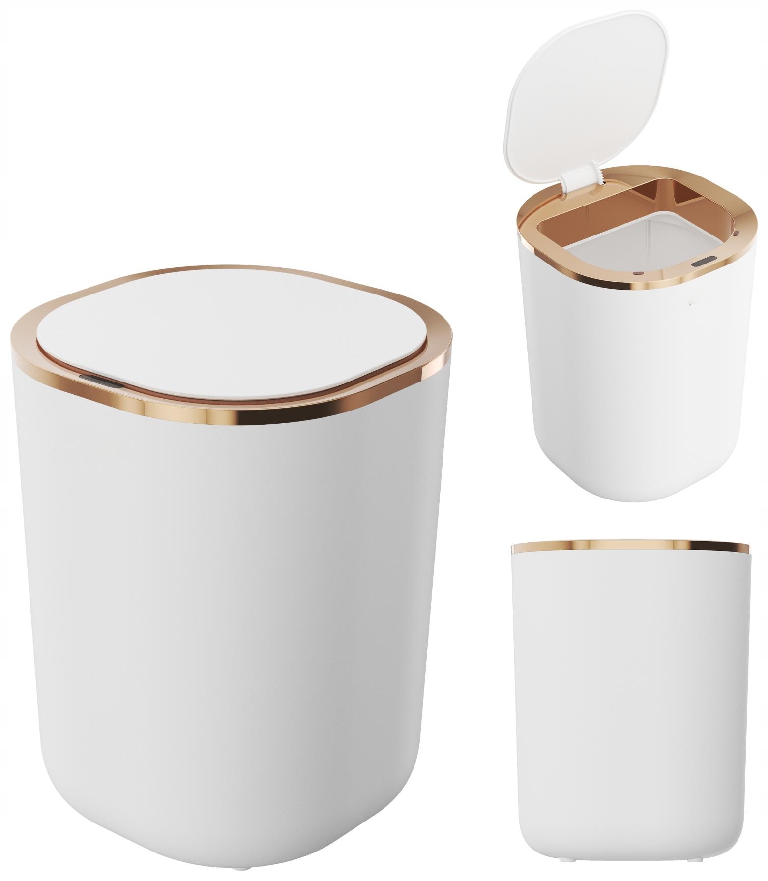 Odpadkový Koš Bezdotykový Bílý Automatický Senzor Pohybu 12L Odpadkový Koš