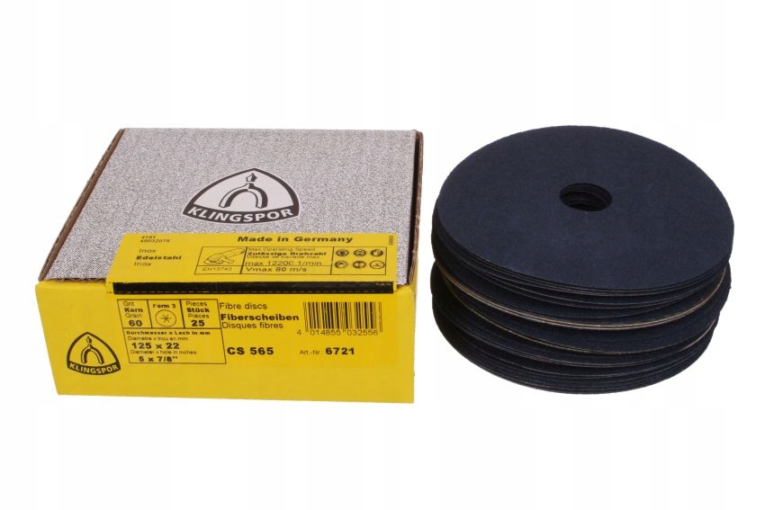 

Krążek fibra Inox Cs 565 125mm granulacja P36