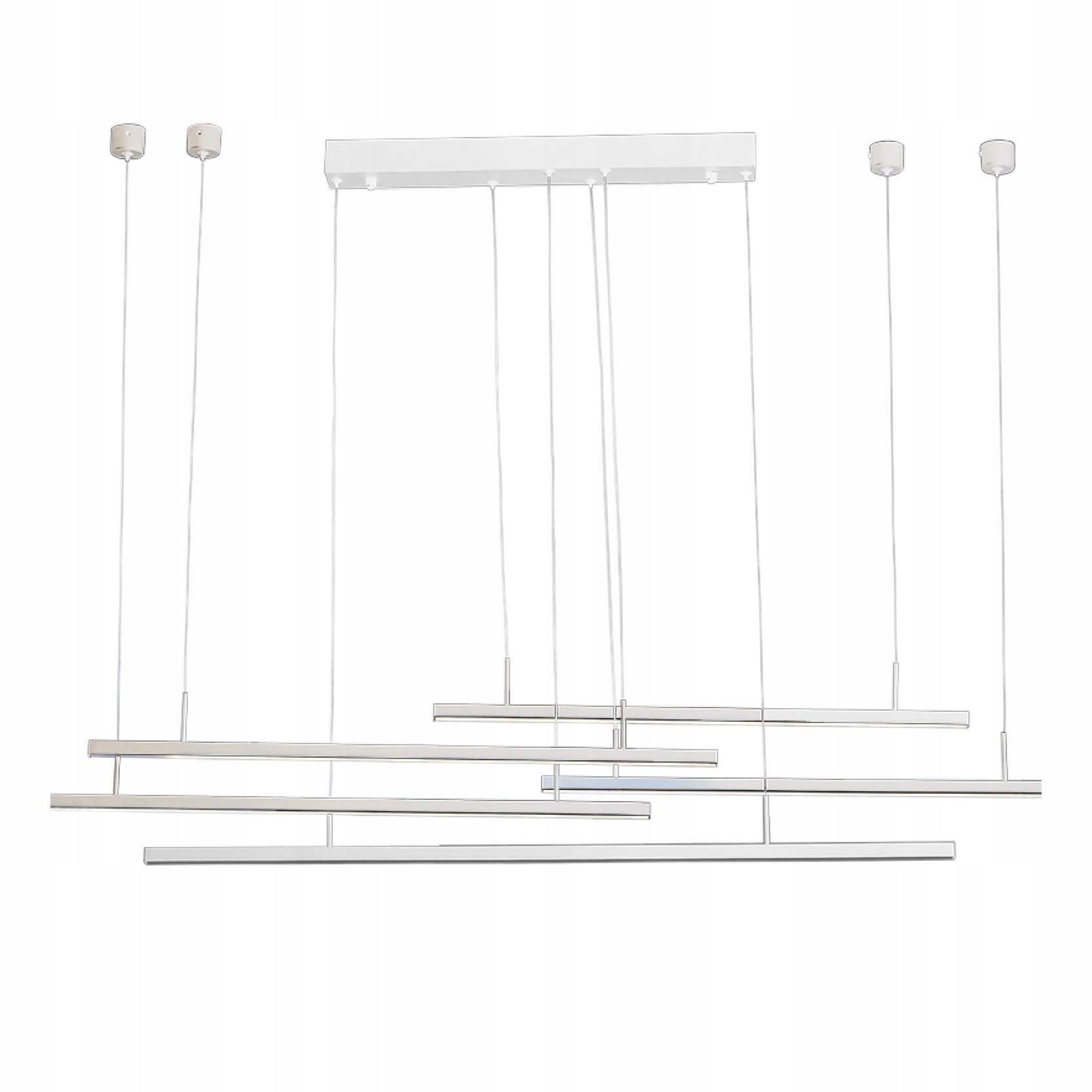 Moderný Led luster Merlo DIMM, biele Led lišty, osvetlenie stola