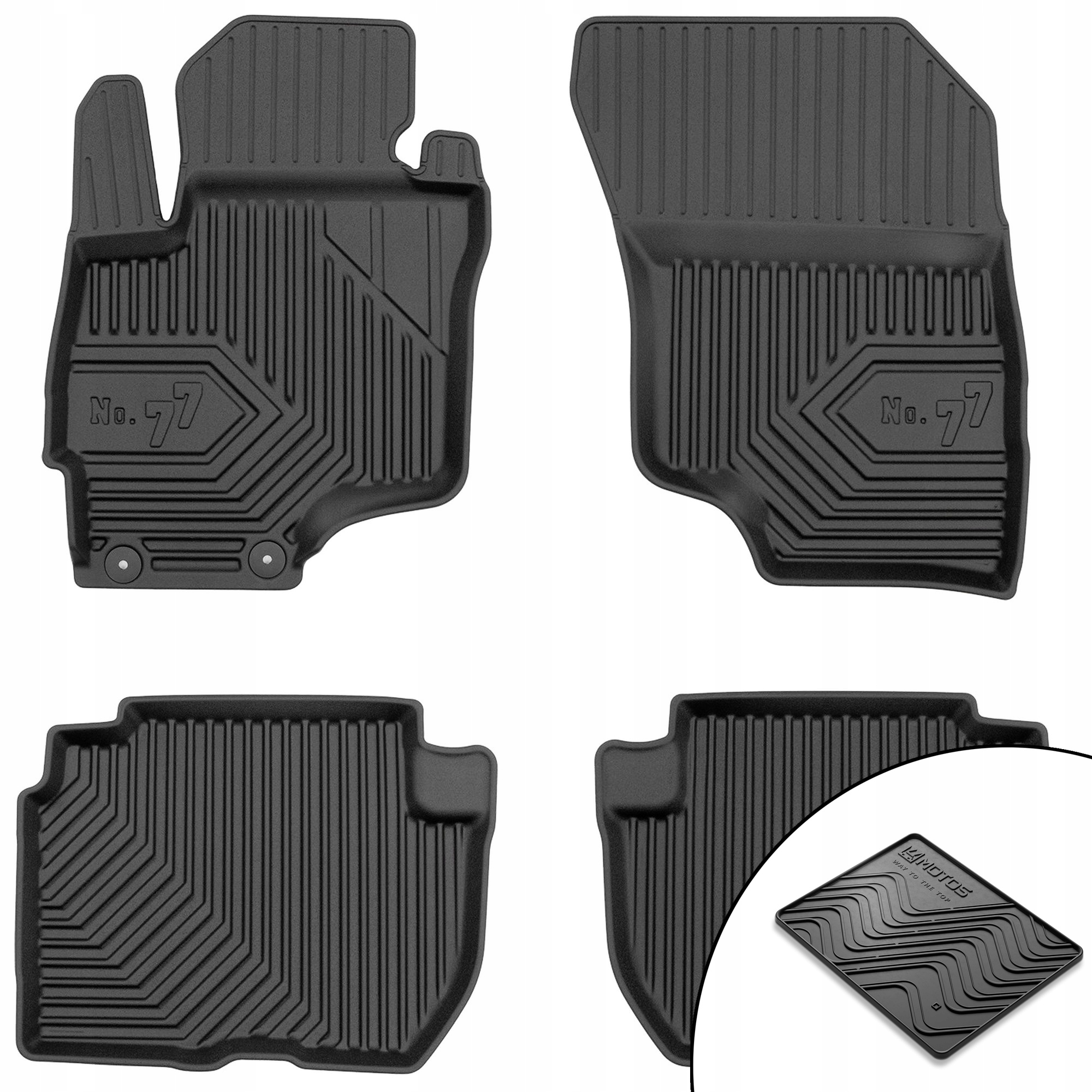 Dywaniki gumowe No.77 Mitsubishi Outlander III 2012-2022 Hybryda mata gra