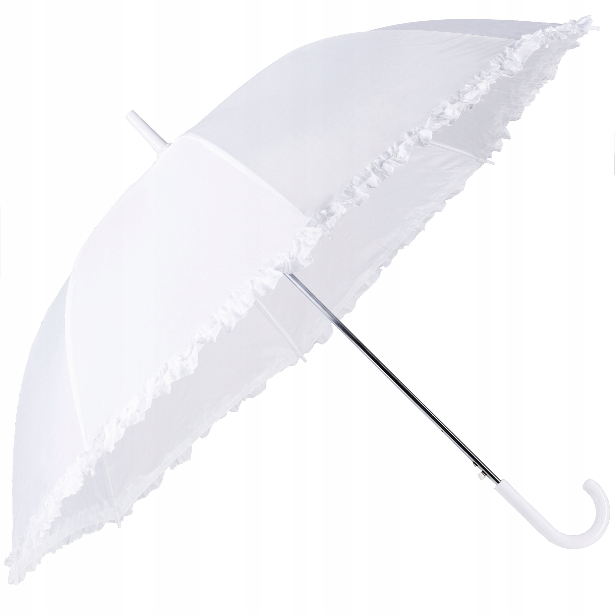 

parasol biały ślubny parasolka Ślubna falbanka XL