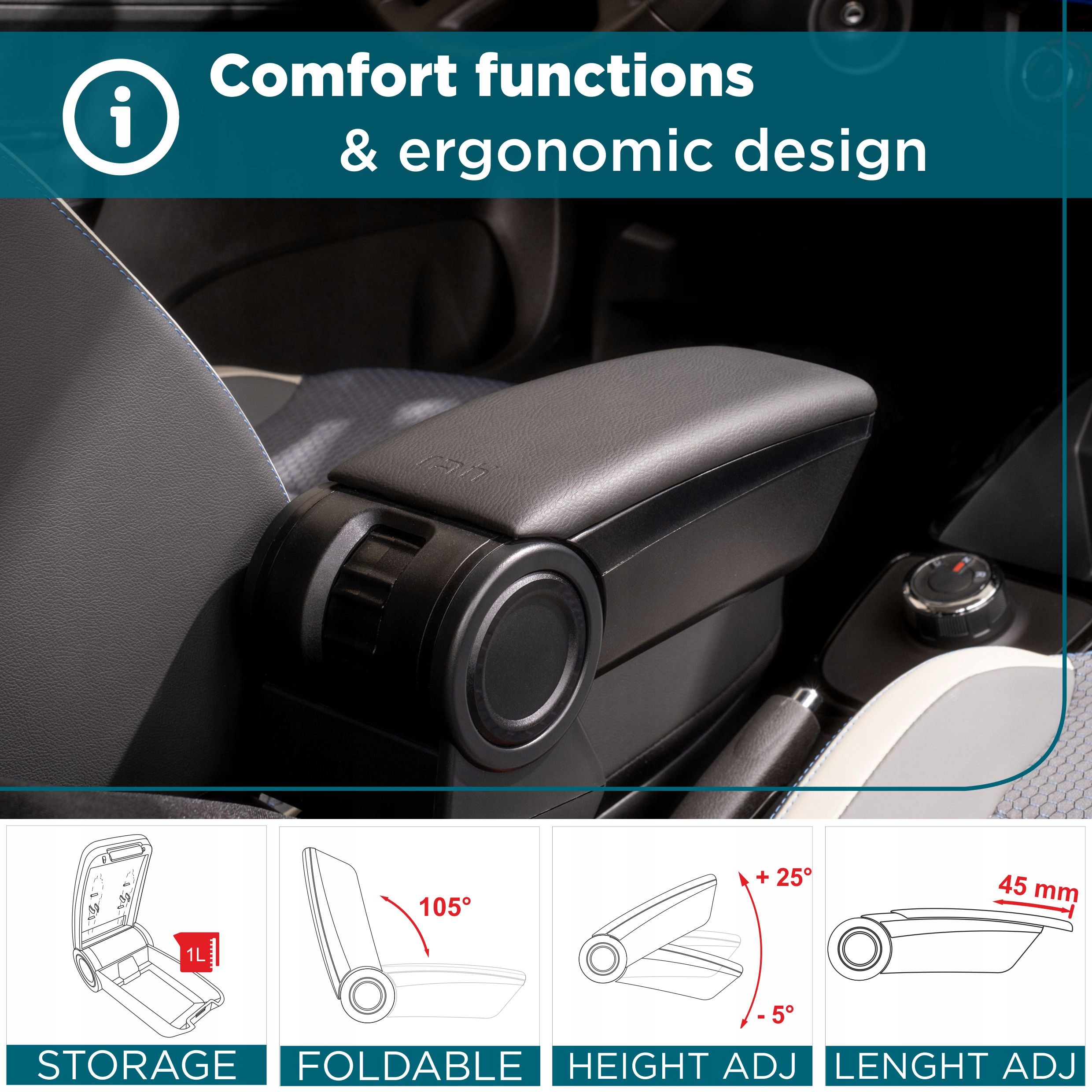 Podłokietnik dedykowany do Mazda 2, 2015- , Armster 3 EAN (GTIN) 5998167751420