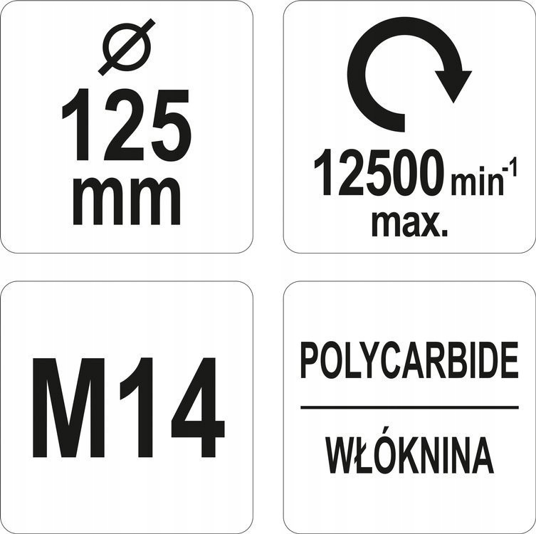 ŚCIERNICA TARCZOWA 125MM WŁÓKNINA M14 Materiał wykonania inny materiał