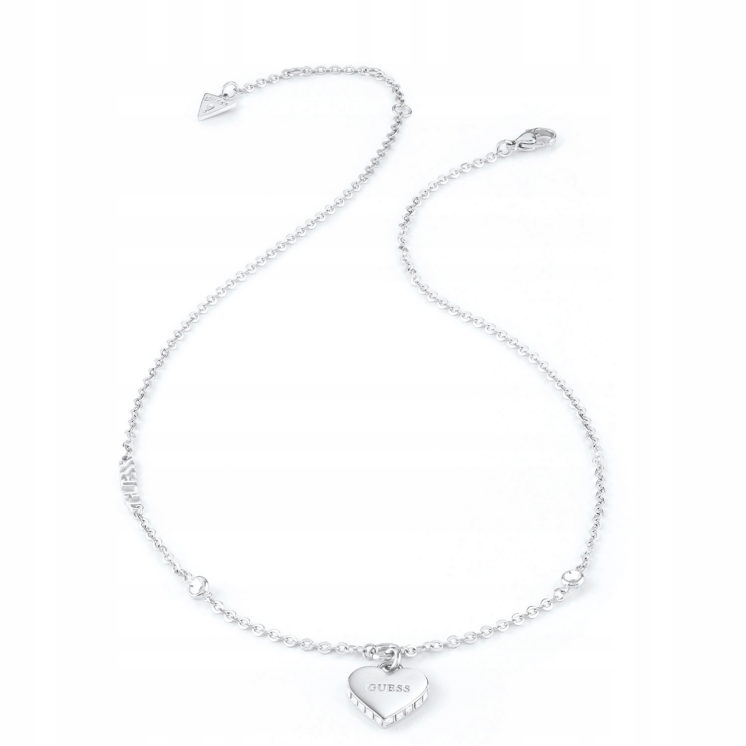 Dámský stříbrný náhrdelník Guess srdce 45 cm
