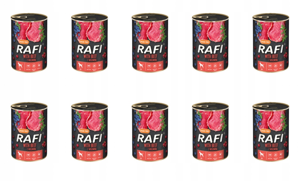Levně krmivo Pro Psy S Hovězím Masem 800G Rafi X10 Ks