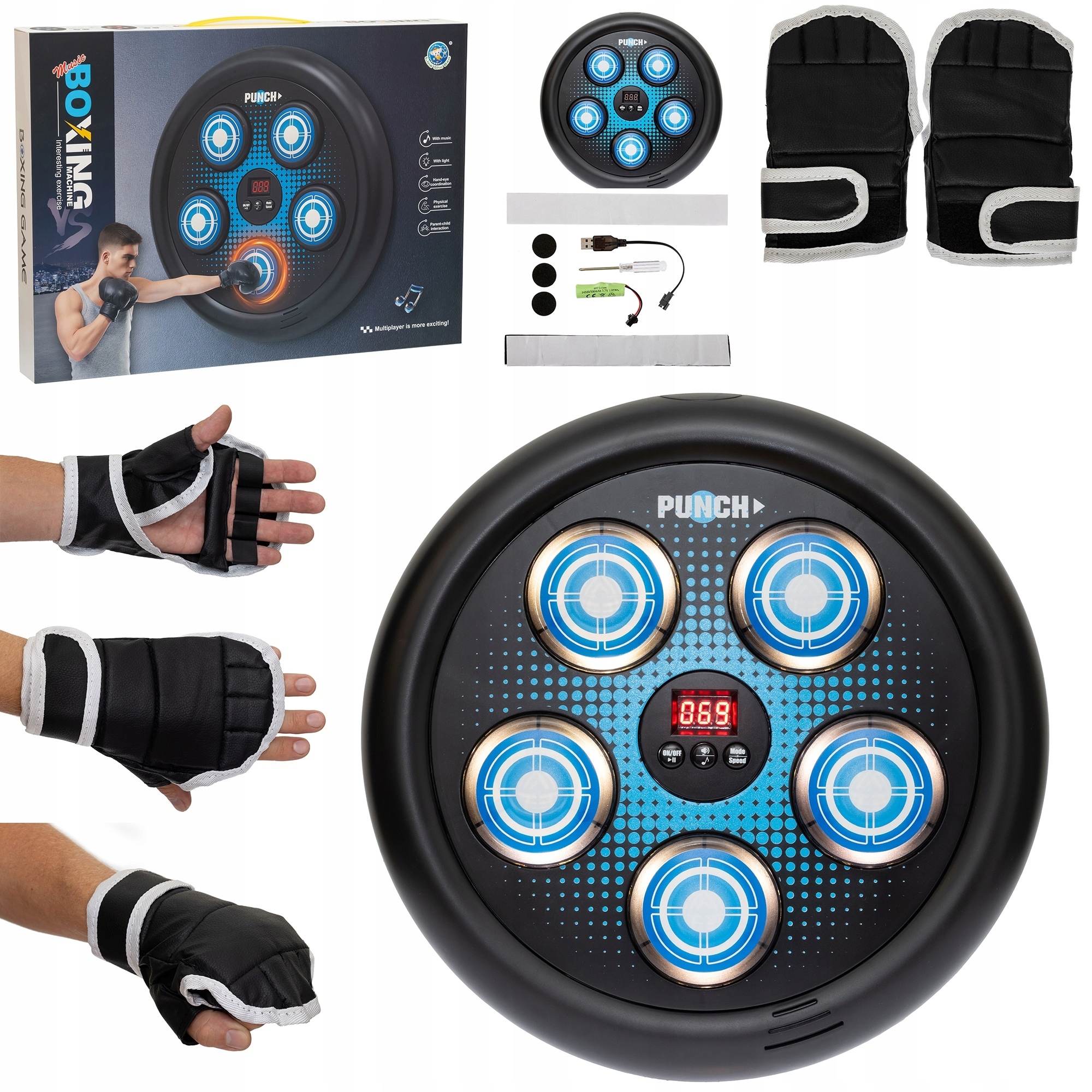 Muzyczna Maszyna Do Boksu Interaktywny Zestaw Bokserski Rękawice