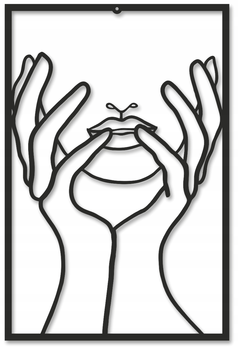 

Obraz, Panel; Twarz Kobiety; Dłonie wys.57x38 cm