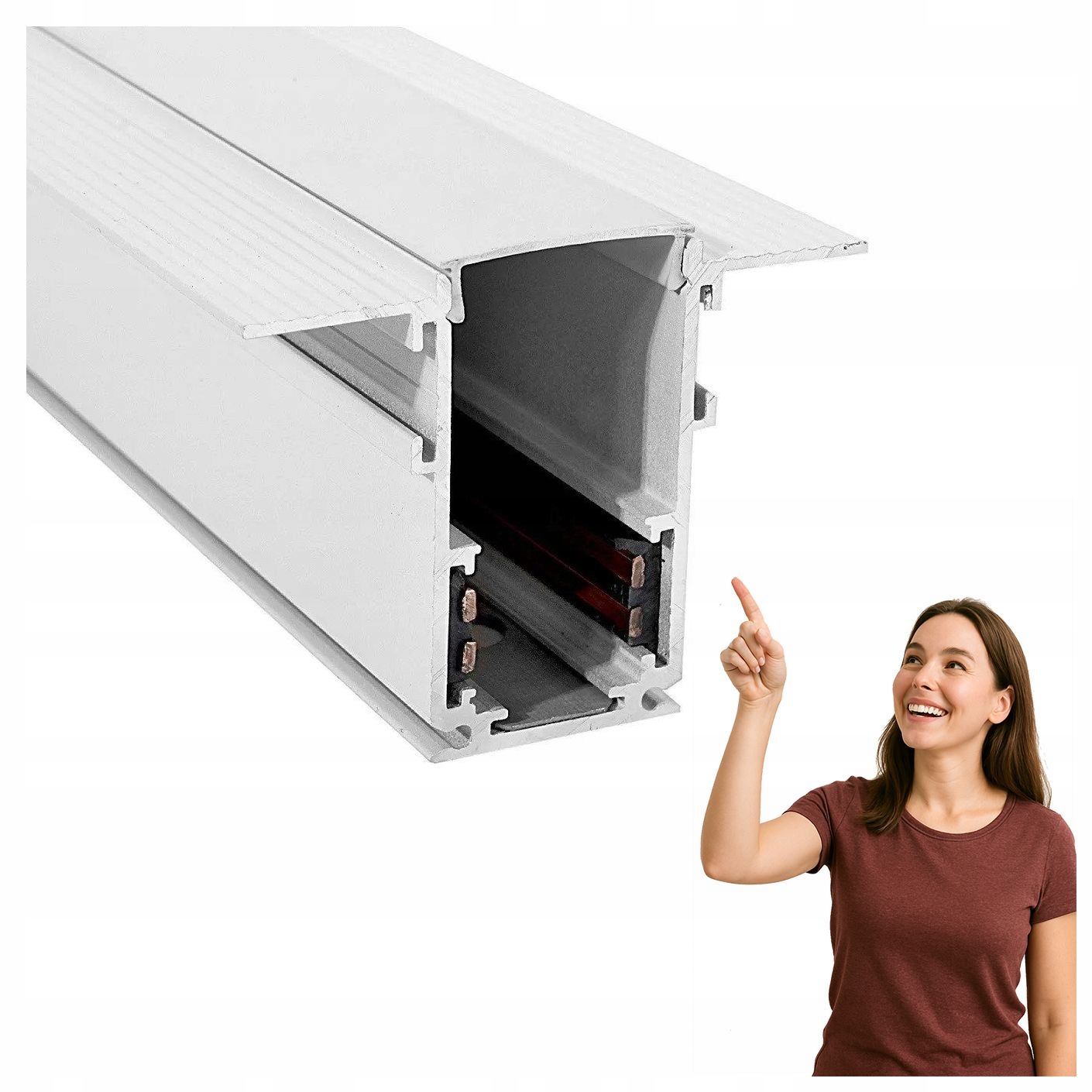 1-fázový magnetický kabel 1,5 m Alfa GIPS1 2x koncová krytka Wh