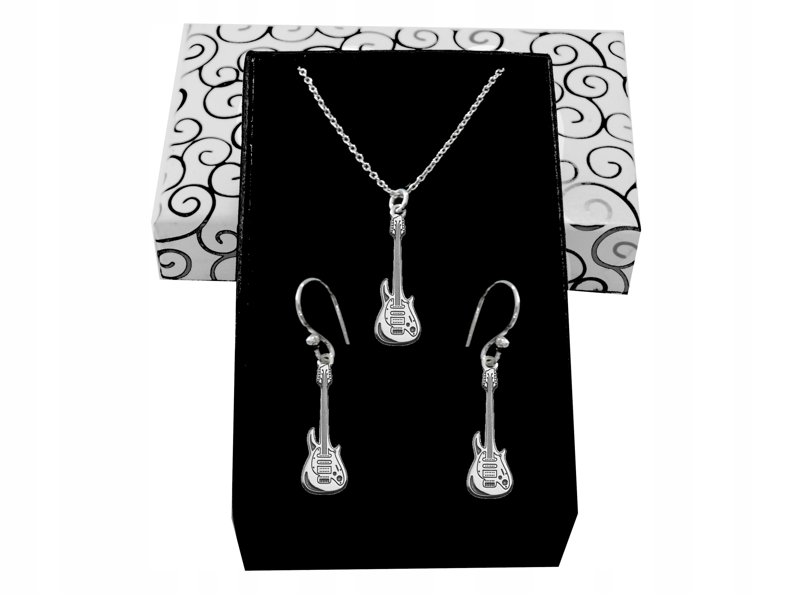 

Srebrny Komplet Gitara Elektryczna srebro 925