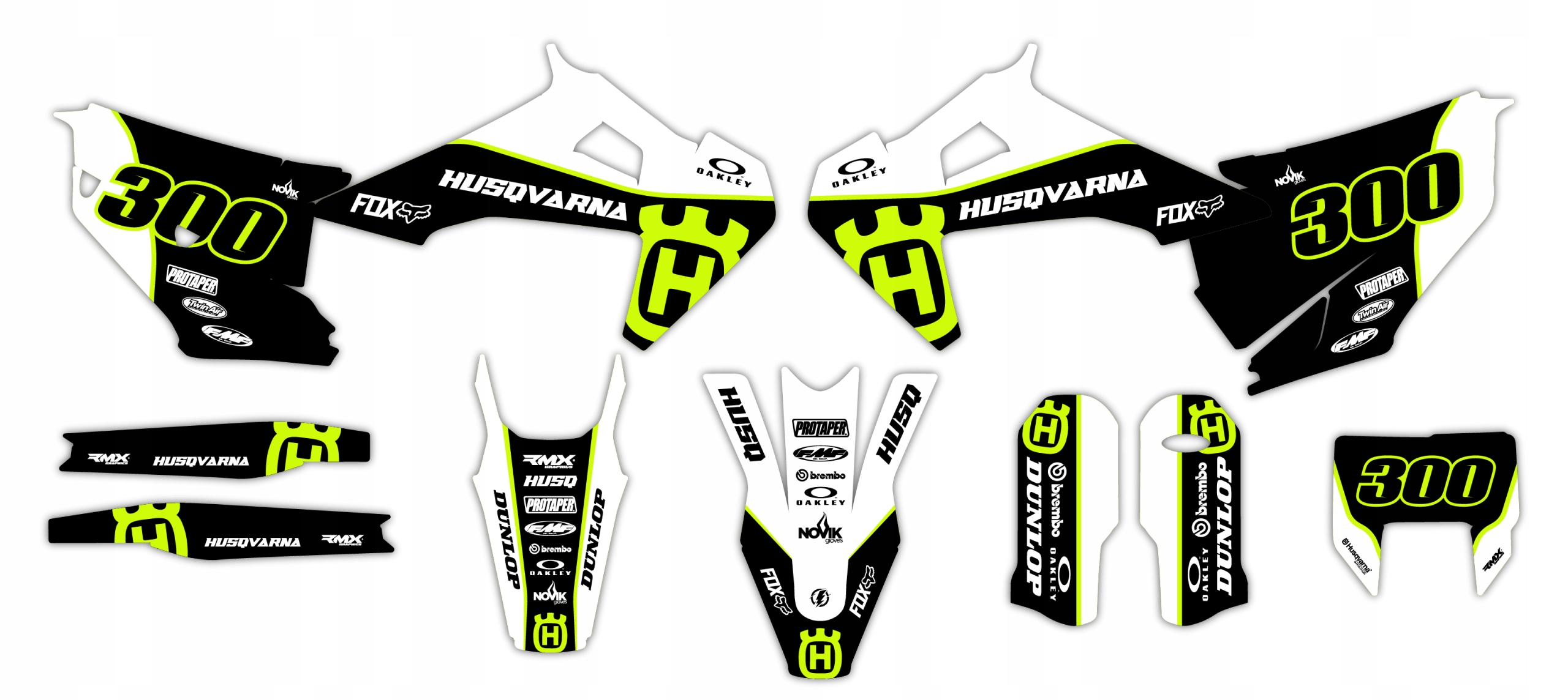 Dýha nálepky na motor Husqvarna Te Fe Tx 2020-2023 Enduro