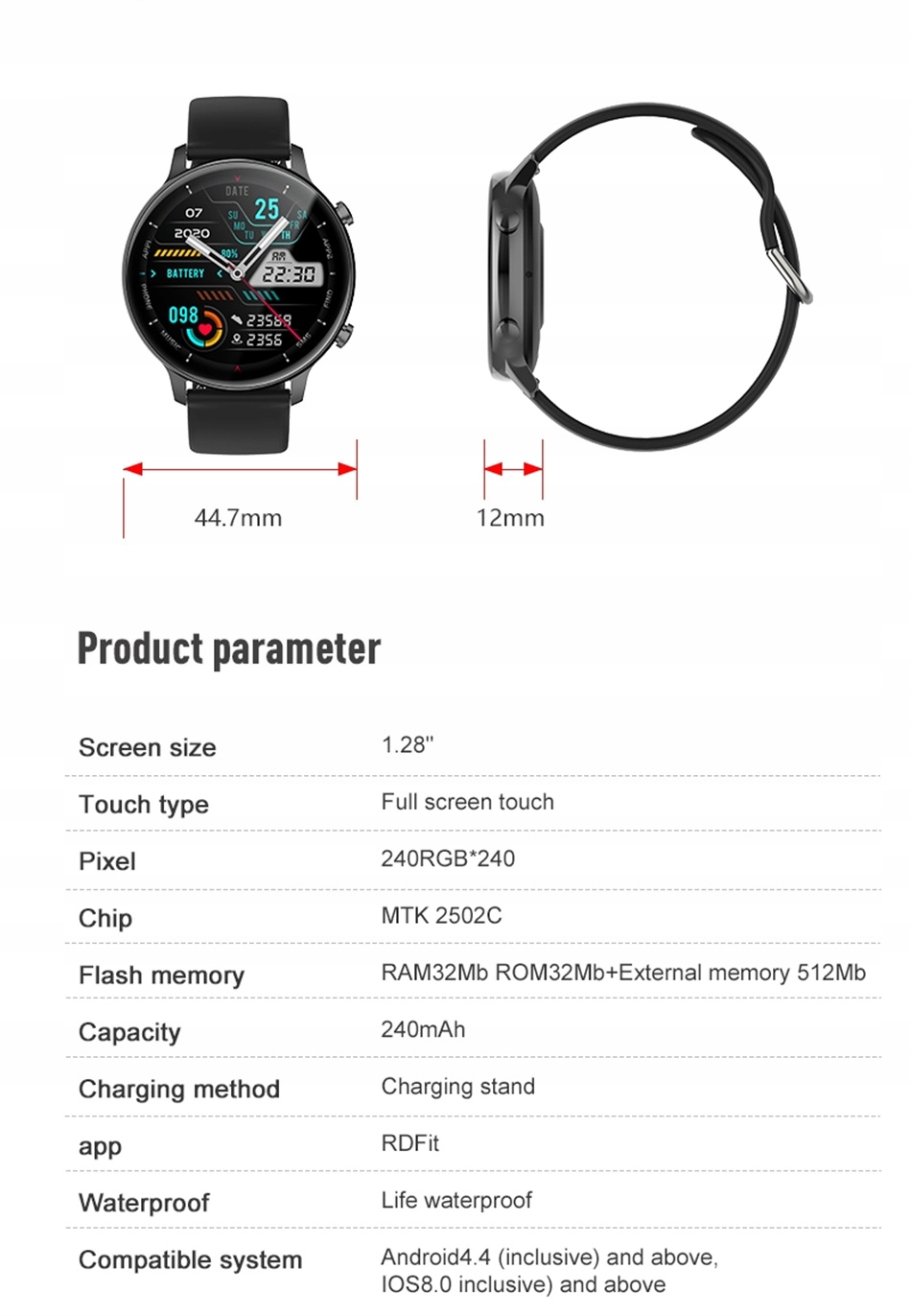 Smart Watch Bluetooth Bracelet Watch Rodzaj brak informacji