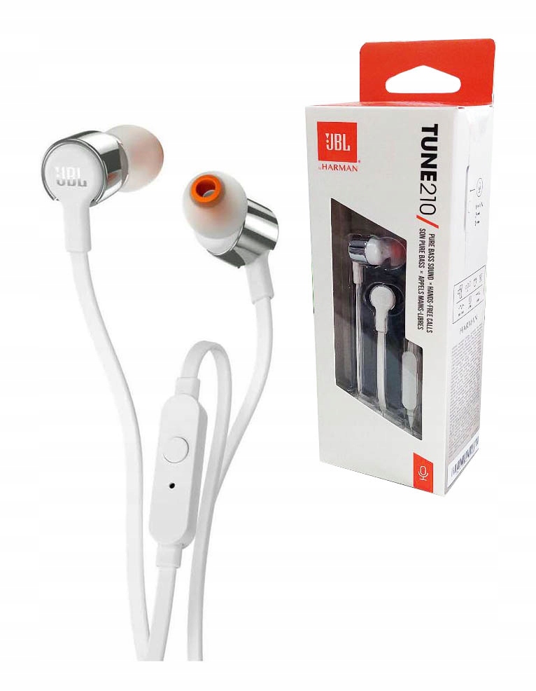 

Jbl Tune 210 Przewodowe Słuchawki Dokanałowe Białe