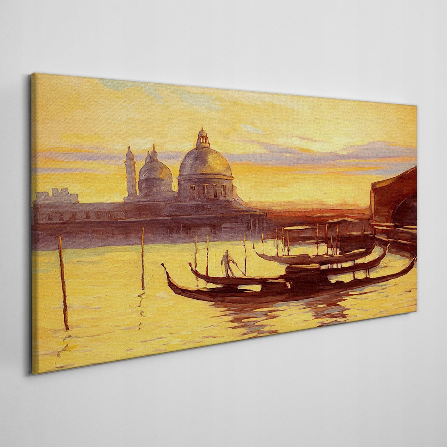 

Obraz na płótnie Miasto port zachód słońca 120x60