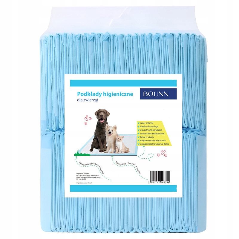 Levně Hygienická podložka pro zvířata 60 x 90 cm, savost až 600 ml 50 kusů