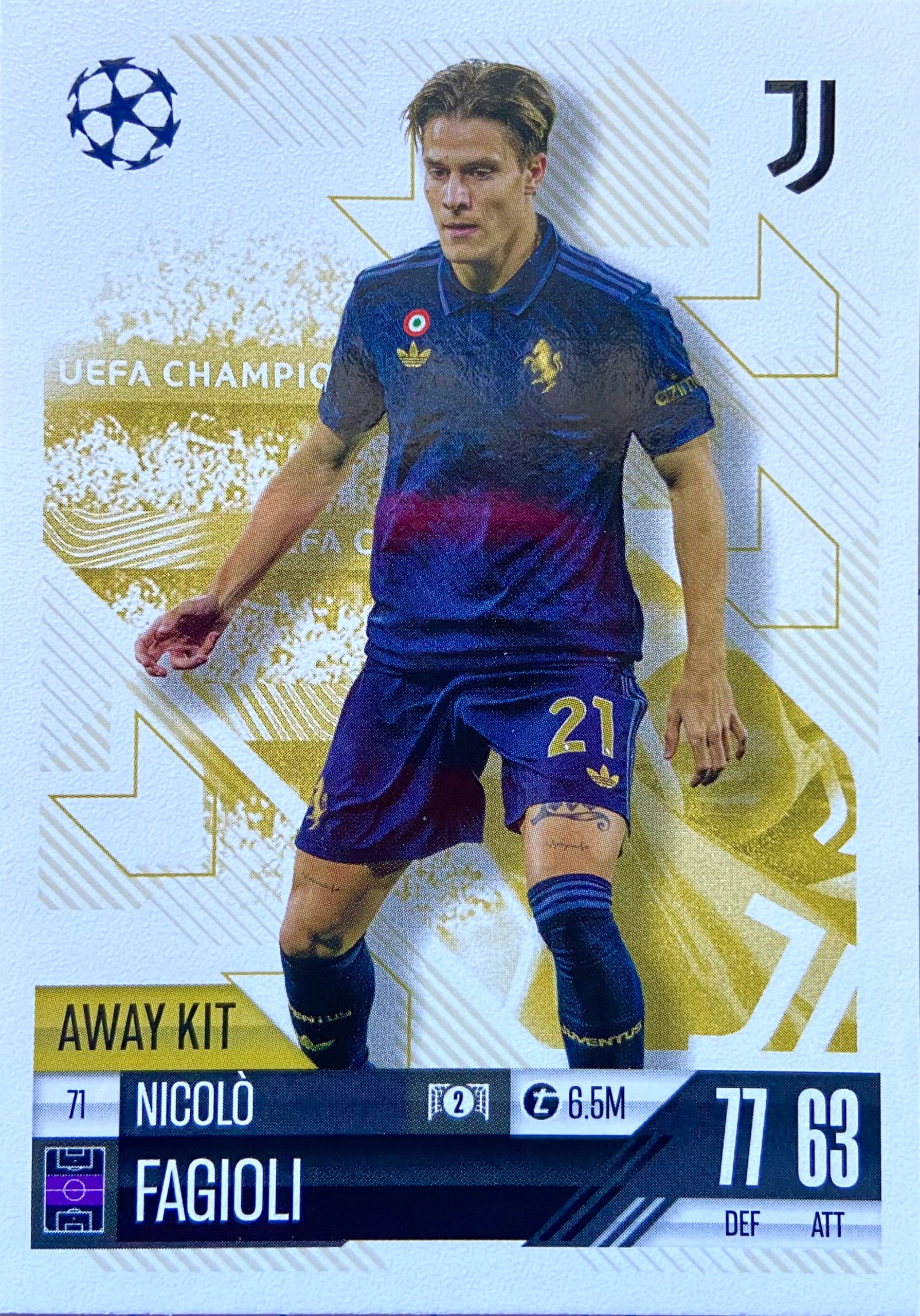 Match Attax Extra 2024/25 2025 Away Kit 71 Nicolo Fagioli Juventus