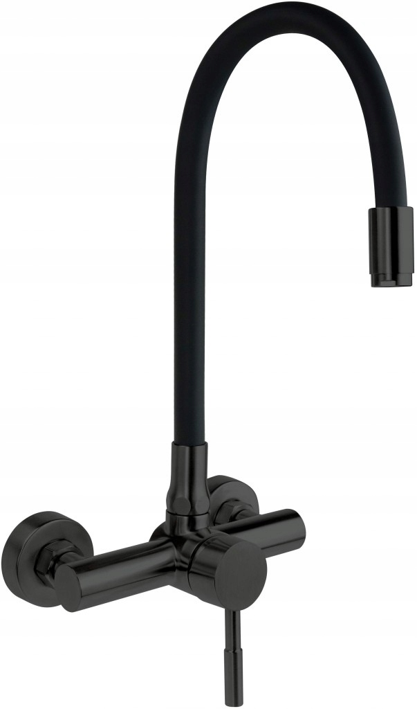 Luno nero Kuchynská nástenná batéria s flexibilným výtokom (BOC_N80M) /sm/