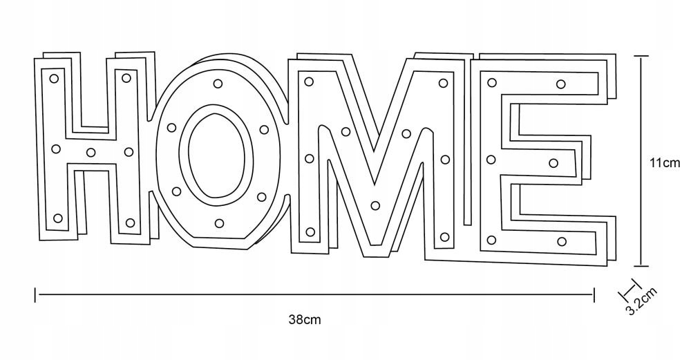 Dekoracyjny napis świetlny HOME LED Globo Kod producenta 29975