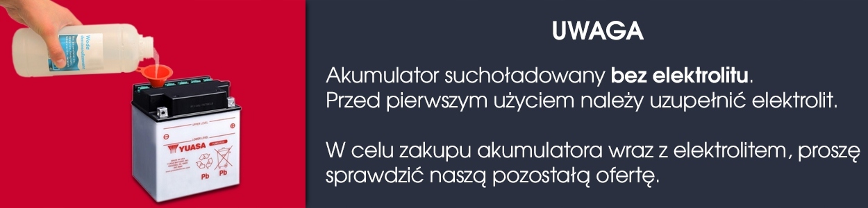 Akumulator YUASA 6V 13Ah P+ B38-6A Pojemność 13 Ah