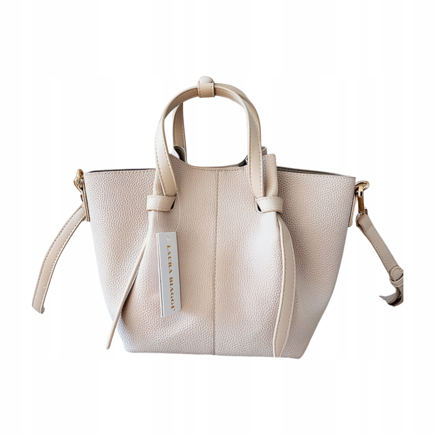 Laura Biaggi mini shopper kabelka béžová