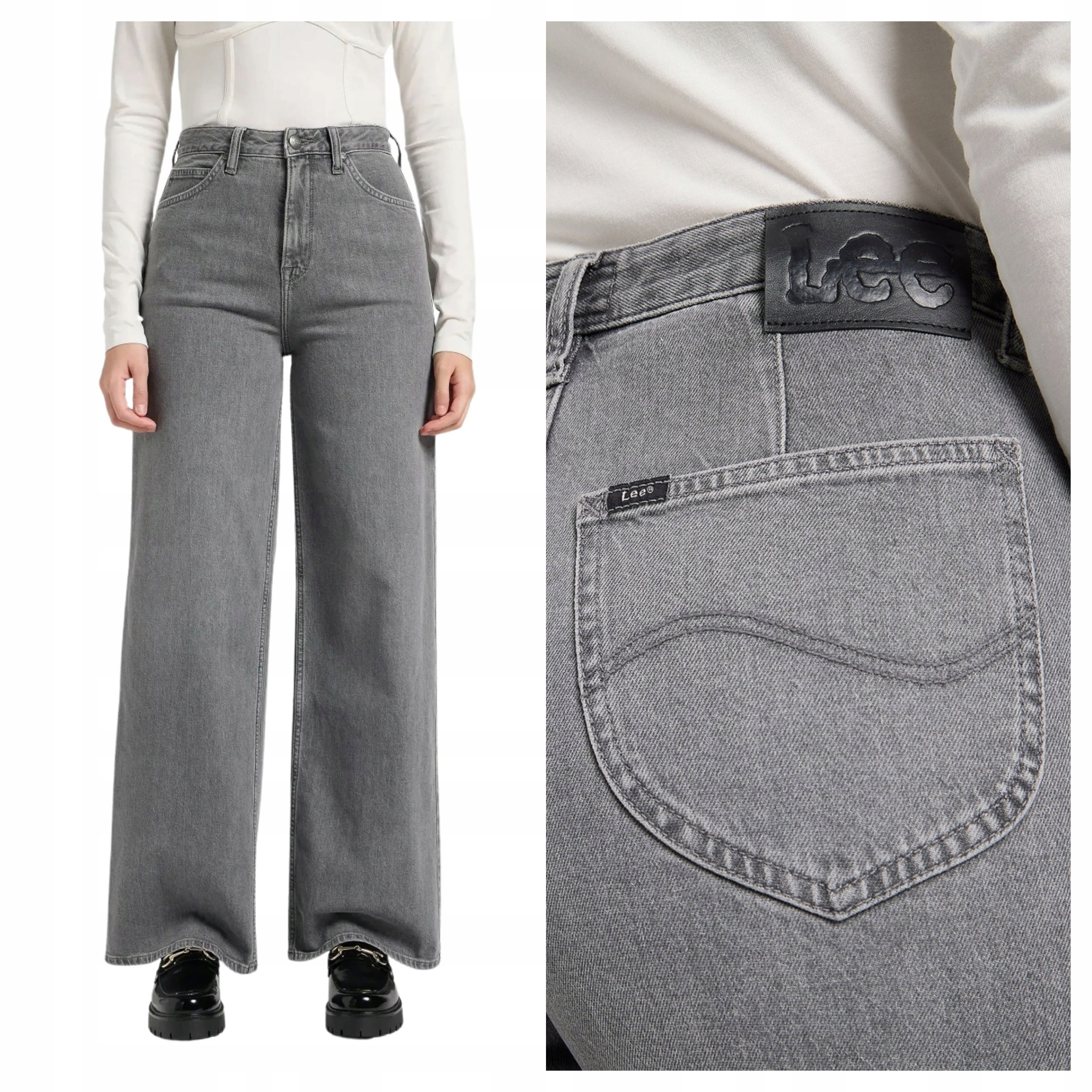 Dámské džínové kalhoty Lee Stella Šedé Klasické bavlněné W28 L31